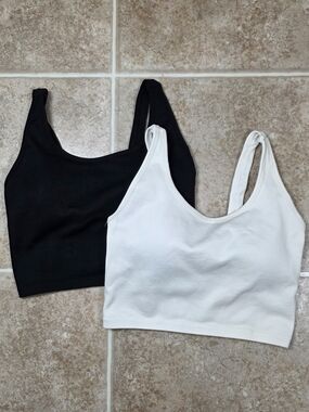 90 Degree By Reflex Ribbed Seamless Bra Tank Bundle M